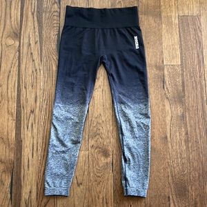 Gymshark Adapt Ombre Seamless Leggings - M- Black/Black Marl